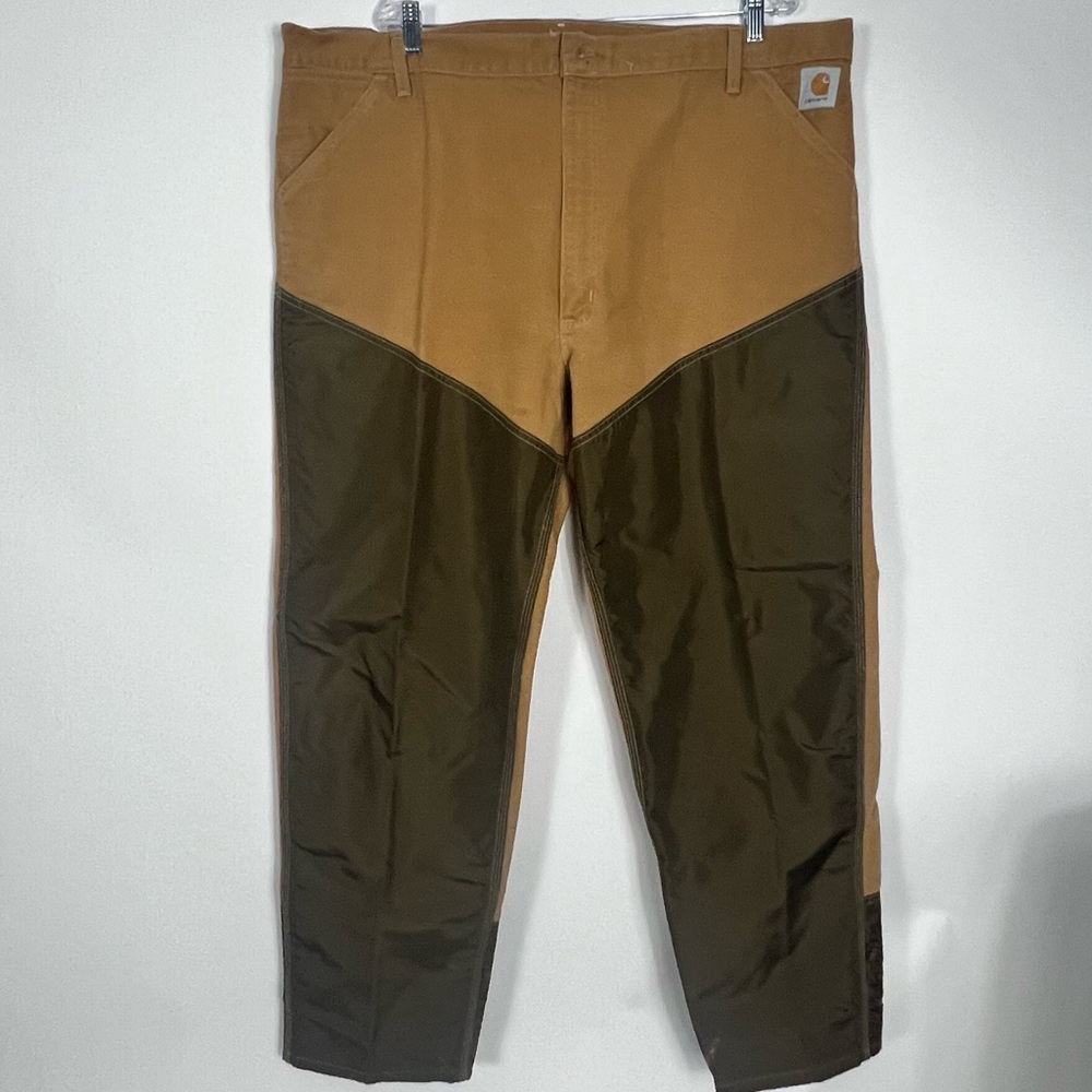 Men’s Vintage Carhartt 46x32 double knee Duck pants Canvas nylon Union made